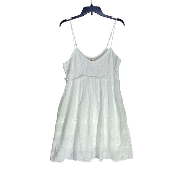 Mini Dress Boho Embroidered Eyelet Romantic - Picture 7 of 10